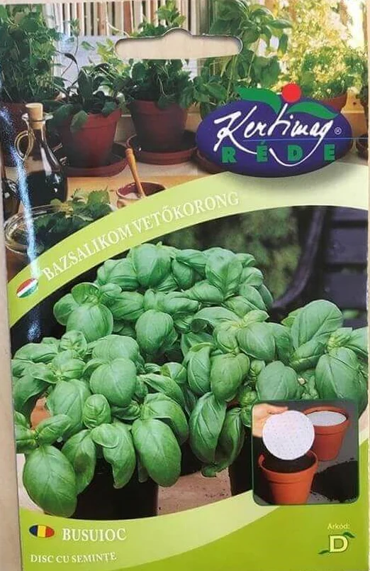 Verdeturi - Seminte Busuioc pe Disc, Pachet 2 Discuri, Special pentru Cultivarea in Ghiveci, Kertimag