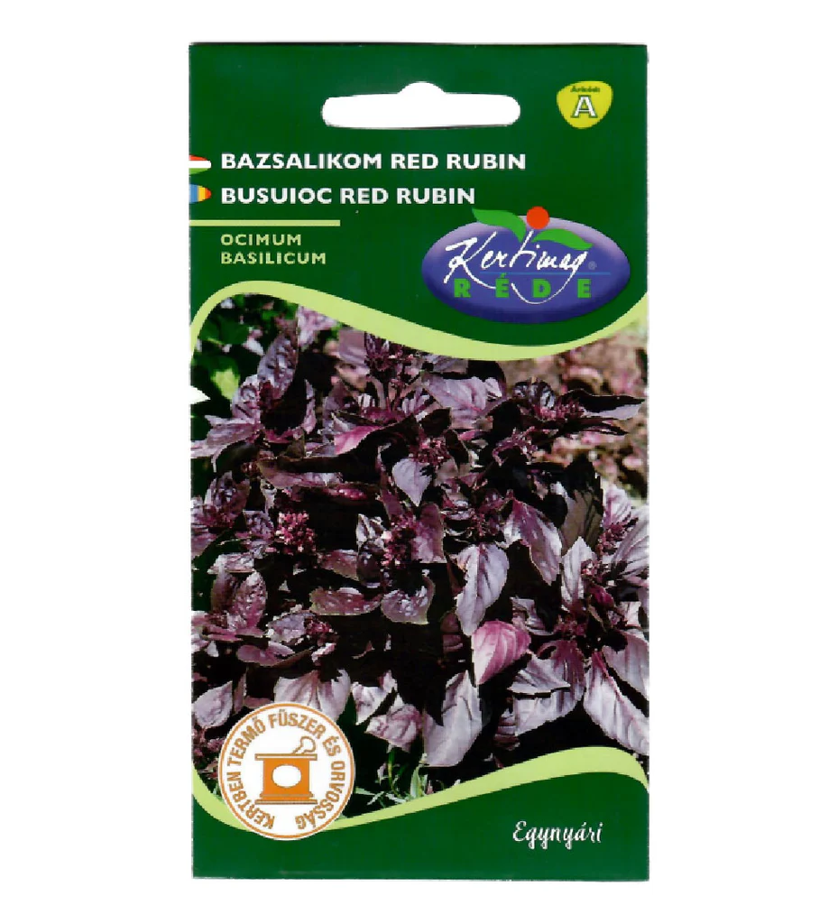Seminte plante aromatice - Seminte Busuioc Red Rubin 1g Kertimag - Busuioc Rosu Violet Decorativ si Aromat