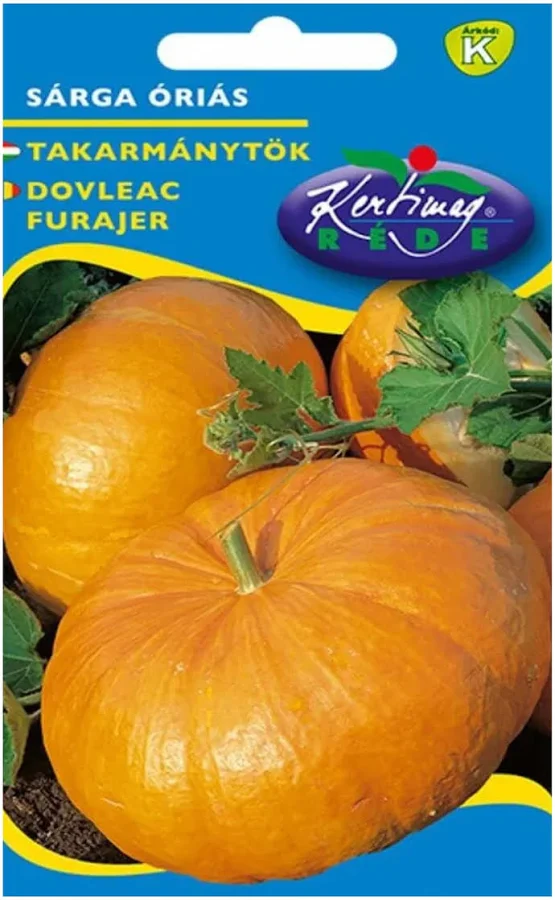 Seminte dovlecel / dovleac - Seminte Dovleac Furajer Gigant Sarga Orias (Gele Reuzen) 8g Kertimag