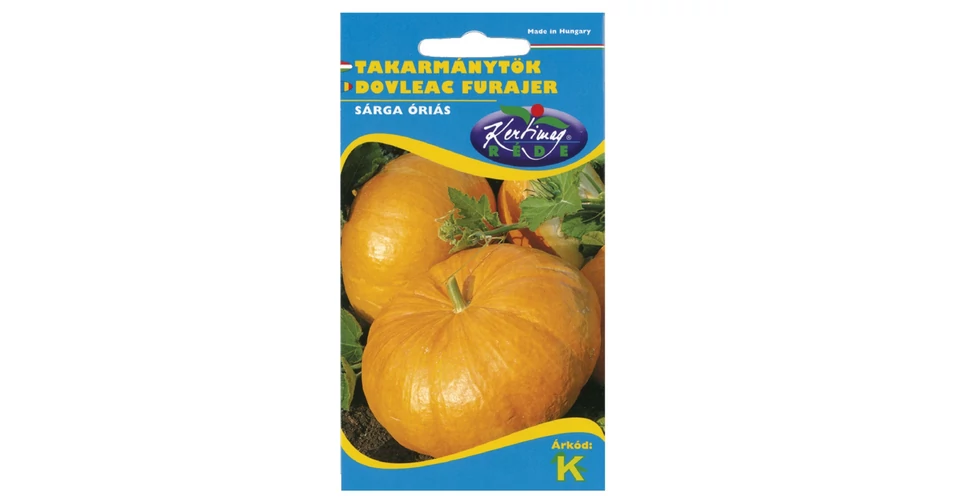 Seminte dovlecel / dovleac - Seminte Dovleac Furajer Sarga Orias 50g Kertimag - Dovleac Gigant Galben