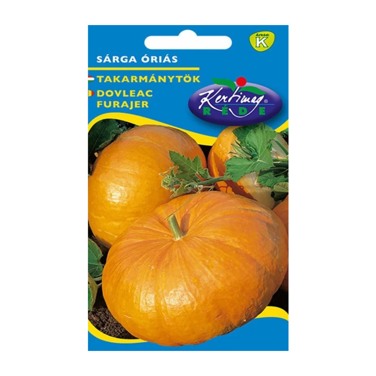 Seminte dovlecel / dovleac - Seminte Dovleac Furajer Sarga Orias 50g Kertimag - Dovleac Gigant Galben