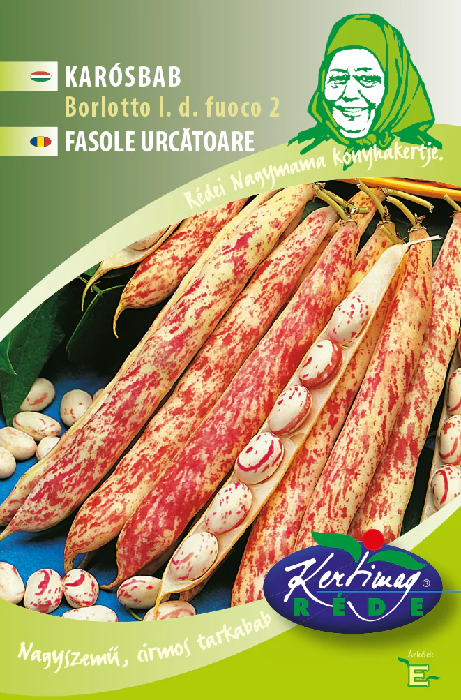Seminte fasole - Seminte Fasole Borlotto Lingua di Fuoco 2, 50 g, Kertimag, Soi Pitic (Oloaga) Pestrit