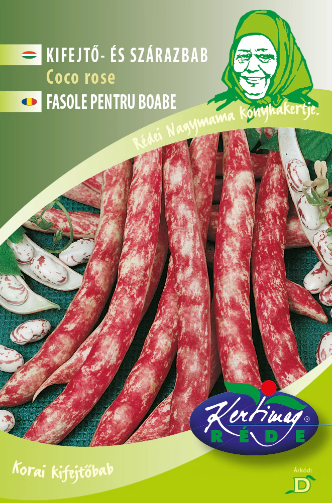Seminte - Seminte Fasole Pitica pentru Boabe Coco Rose 50g Kertimag - Fasole Pestrita tip Borlotto