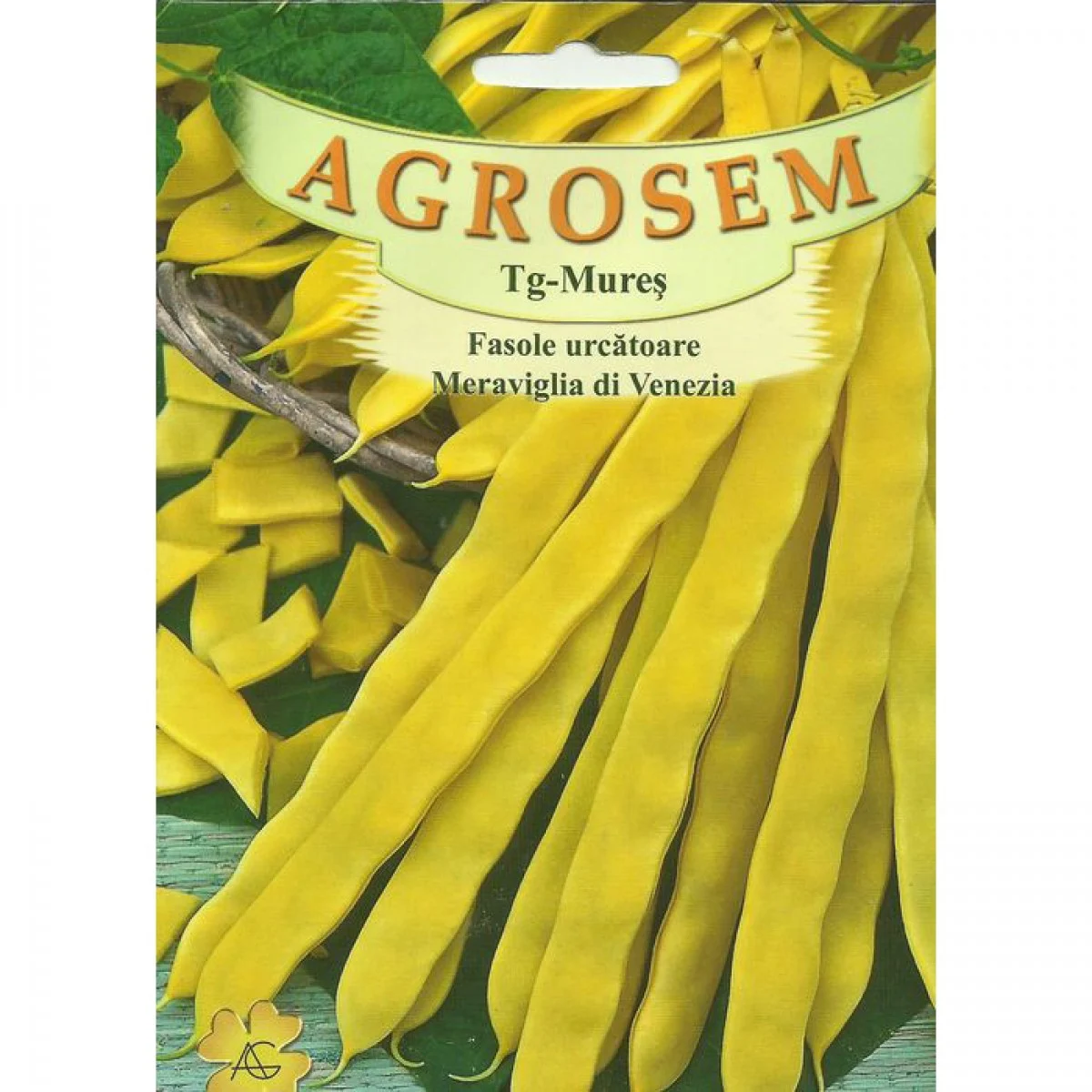 Seminte fasole - Seminte Fasole Urcatoare Meraviglia di Venezia, 40 g, Agrosem, Pastai Late Galbene