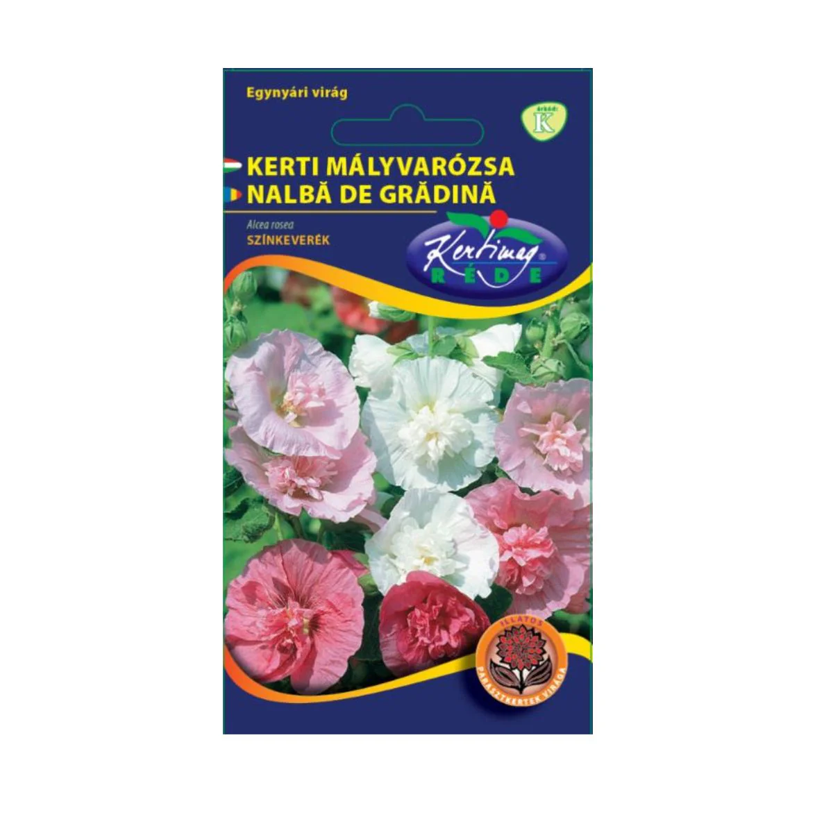 Seminte flori - Seminte Flori Nalba de Gradina Amestec Kertimag 1g, Planta Bienala Inalta tip Turn de Flori pentru Garduri