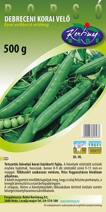 Seminte mazare - Seminte Mazare cu Bob Zbarcit Korai Velomag 500g Kertimag - Timpurie si Dulce