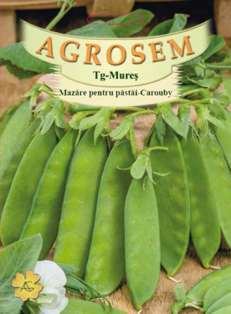 Seminte legume - Seminte Mazare pentru Pastai Carouby 50g Agrosem - Soi Dulce de Tip Mangetout