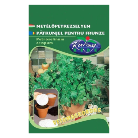 Patrunjel de frunze - Seminte Patrunjel de Frunze pe Disc, Pachet 2 Discuri, Crestere Rapida in Ghiveci, Kertimag