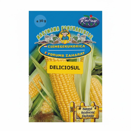 Semnte porumb zaharat - Seminte Porumb Zaharat Deliciosul, Plic 30 g, Kertimag, Soi Dulce pentru Fiert si Conservat
