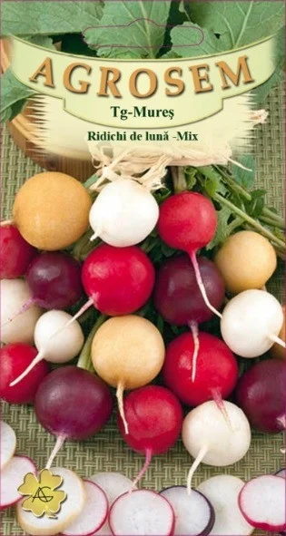 Seminte ridichi - Seminte Ridichi de luna Mix 4g Agrosem - Amestec Colorat de Soiuri Timpurii