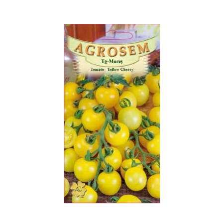 Seminte rosii - Seminte Tomate Yellow Cherry 0.2g Agrosem - Rosii Cherry Galbene Dulci si Productive