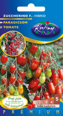 Seminte - Seminte Tomate Zuccherino F1 Premium, Plic 5 Seminte, Rosii Cherry Foarte Dulci, Kertimag