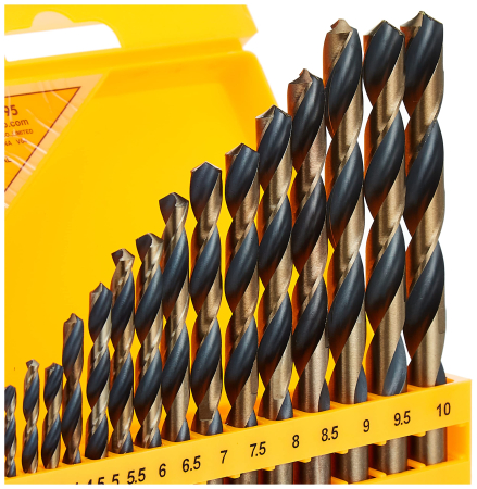 Set 19 Burghie pentru Metal HSS AKDB1195, Trusa Burghie Profesionale Otel si Fier de Inalta Precizie [1]