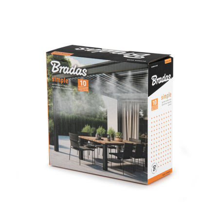 Set Complet Perdea de Apa 10m Negru pentru Terasa, Sistem de Racire prin Pulverizare Ceata cu 10 Duze [2]
