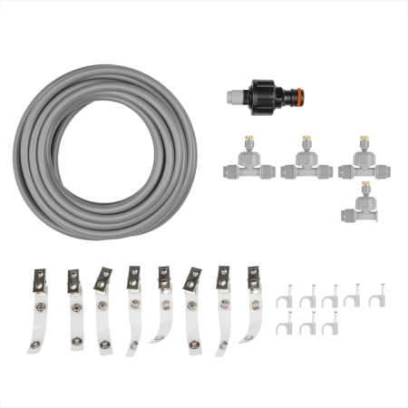 Accesorii irigat - Set Perdea de Apa 6m pentru Racorire si Ceata Terasa sau Solar Bradas, Kit Complet cu Duze Alama