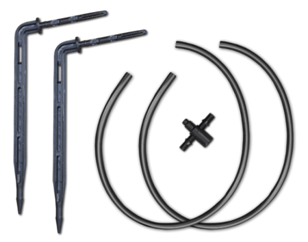 Casa, Gradina - Set Picurator Sageata Dublu (Bidirectional) Bradas, 2.2 L/h, cu 2 Furtunuri 50 cm si Adaptor