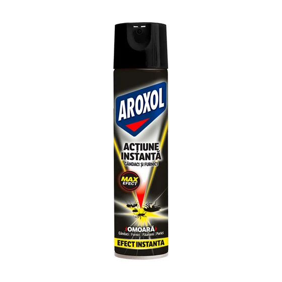 Insecticid - Spray Insecticid Aroxol Actiune Instant 300ml, Aerosol cu Efect de Soc Fulgerator pentru Muste si Tantari