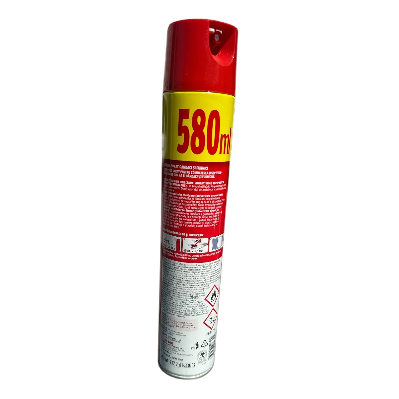 Spray Insecticid pentru Gandaci si Furnici Aroxol 580ml, Aerosol Heavy-Duty cu Actiune Rapida pe Suprafete [1]