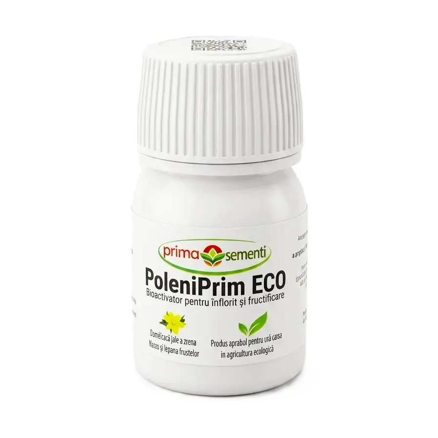 Ingrasaminte plante - Stimulator de Polenizare si Legare Poleniprim Eco 25ml pentru 10L Apa - Solutie Bio Legume