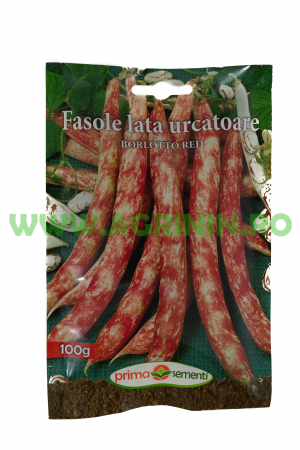Seminte fasole - Fasole lată urcătoare Borlotto Red 100g