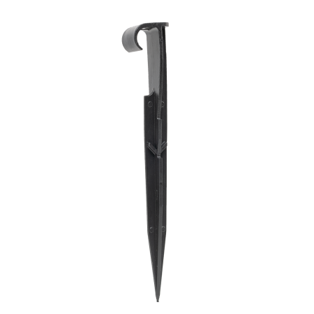 Diverse casa si gradina - Suport Tub Irigatii Picurare 16mm Set 100 Bucati Bradas, Tarus Fixare Sol Lungime 18cm Negru
