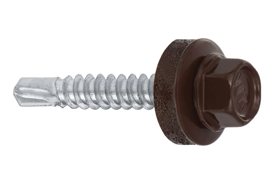 Suruburi - Surub autoforant pentru fixarea tablelor de otel pe suport de lemn 4.8x35 mm – RAL8017 (maro ciocolatiu) – 250 buc/cutie