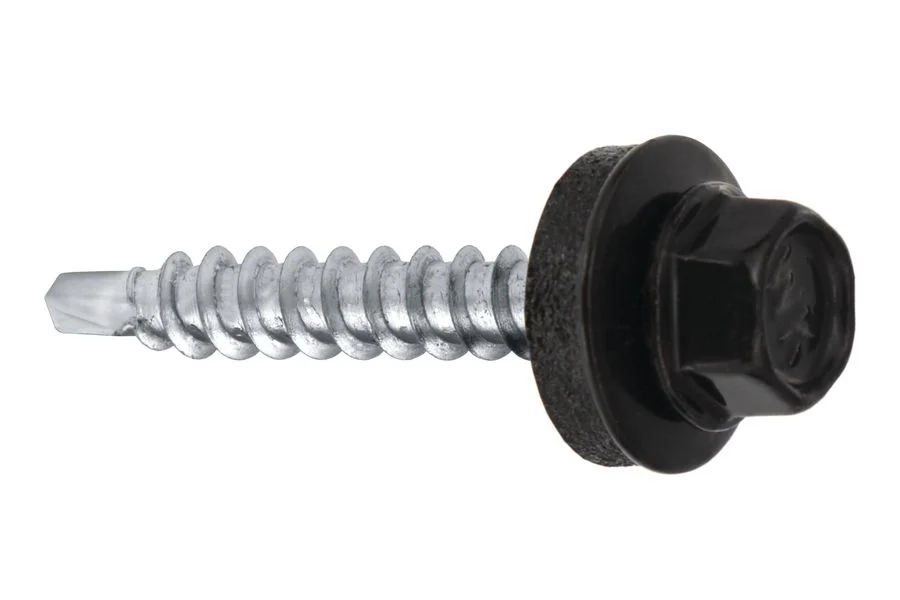 Suruburi - Surub autoforant pentru fixarea tablelor de otel pe suport de lemn 4.8x35 mm – RAL9005 (negru) – 250 buc/cutie