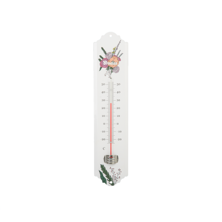 Accesorii agricole - Termometru Ambiental din Metal 22cm, Termometru de Perete pentru Exterior, Gradina si Solar