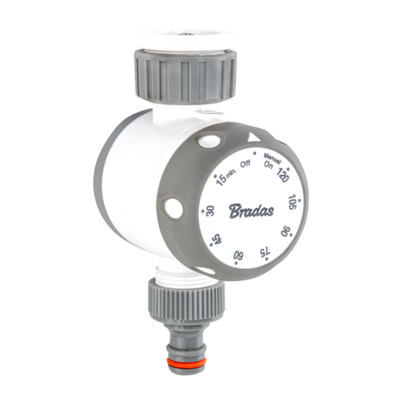Accesorii irigat - Timer Mecanic Apa 120 Minute Bradas, Programator Irigatii fara Baterii, Filet Interior 1 - 3/4