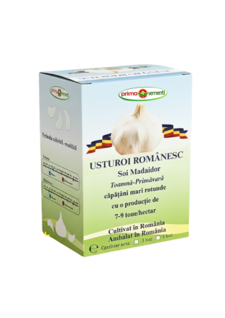 Verdeturi - Usturoi de Plantat Soi Romanesc Madaidor - 5 Bulbi Mari - Rezistent si Aromat Prima Sementi