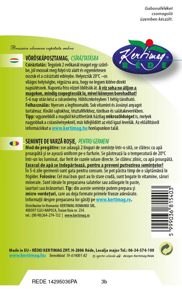 Varza Rosie Bio Germinare – Culori Vibrante, Muguri Bogati in Antioxidanti [1]
