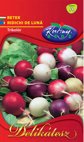 Seminte Ridichi de Luna Tricolor 3x1g Kertimag - Mix de Culori Alb, Rosu si Galben