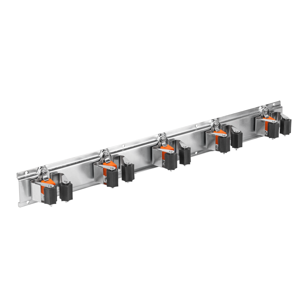Suport Perete pentru Unelte Bradas DIY-HG1212, Listă Metalica 50 cm cu 5 Role, 20-35 mm