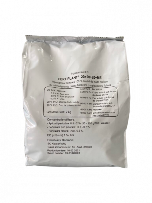 Ingrasamant solubil Agriplant 20-20-20+ 2 MgO + microelemente 2 kg [2]