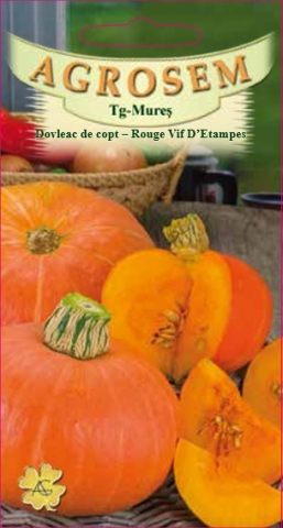 Seminte de legume - Dovleac de copt - Rouge Vif D'Etampes 1.5 g