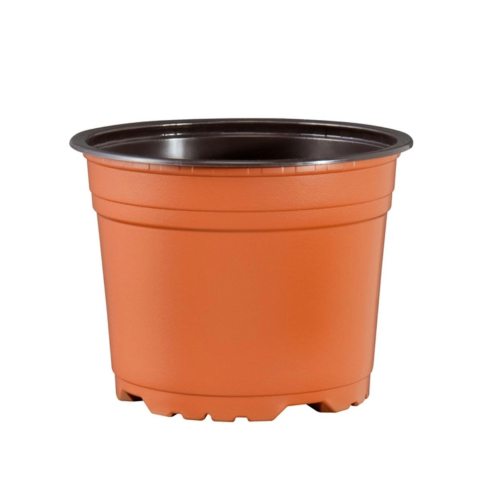 Alveole, tavi si ghivece - Ghiveci rotund 13 x 9.8cm 0.9L maro