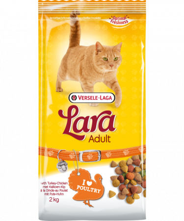 Hrana pentru pisici - Hrana uscata pentru pisici Lara Adult 2 kg cu pui si curcan