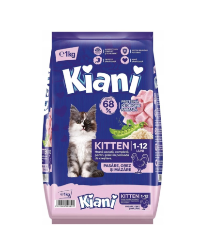 Hrana pentru pisici - Hrana uscata pisica  1-12 luni pasare ,orez,mzare 1KG