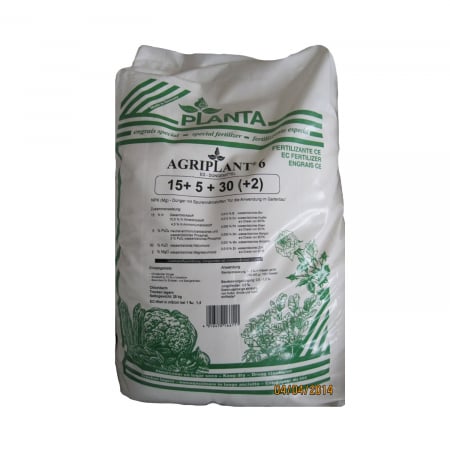 Ingrasamant solubil Agriplant 15-5-30 + 2 MgO + microelemente 25 kg