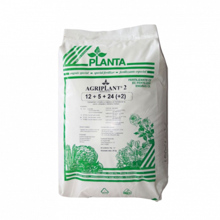 Ingrasamant solubil Agriplant 2 12-5-24 + 2 MgO + microelemente 25 kg