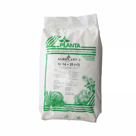 Ingrasamant solubil Agriplant 4 8-14-25 + 3 MgO + microelemente 25 kg