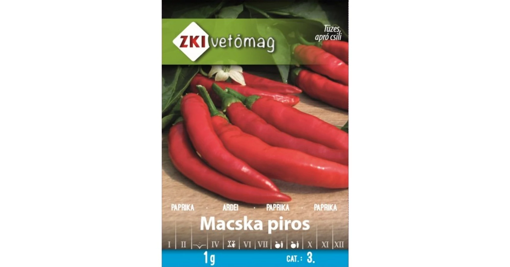 Ardei - MACSKA PIROS Seminte de ardei iute ZKI 1g