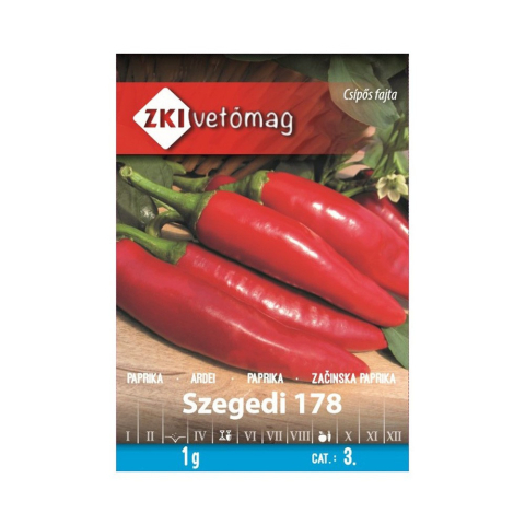 Ardei - Seminte ardei boia iute SZEGEDI 178 1g zki