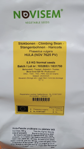 Fasole - Seminte fasole urcatoare HULA, 500g, pastaie lata