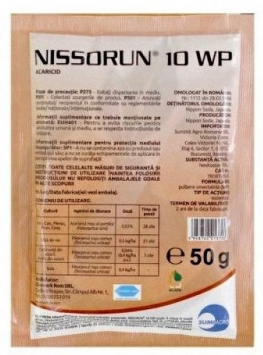 Insecticid acaricid NISSORUN 10 WP - 50 g [1]