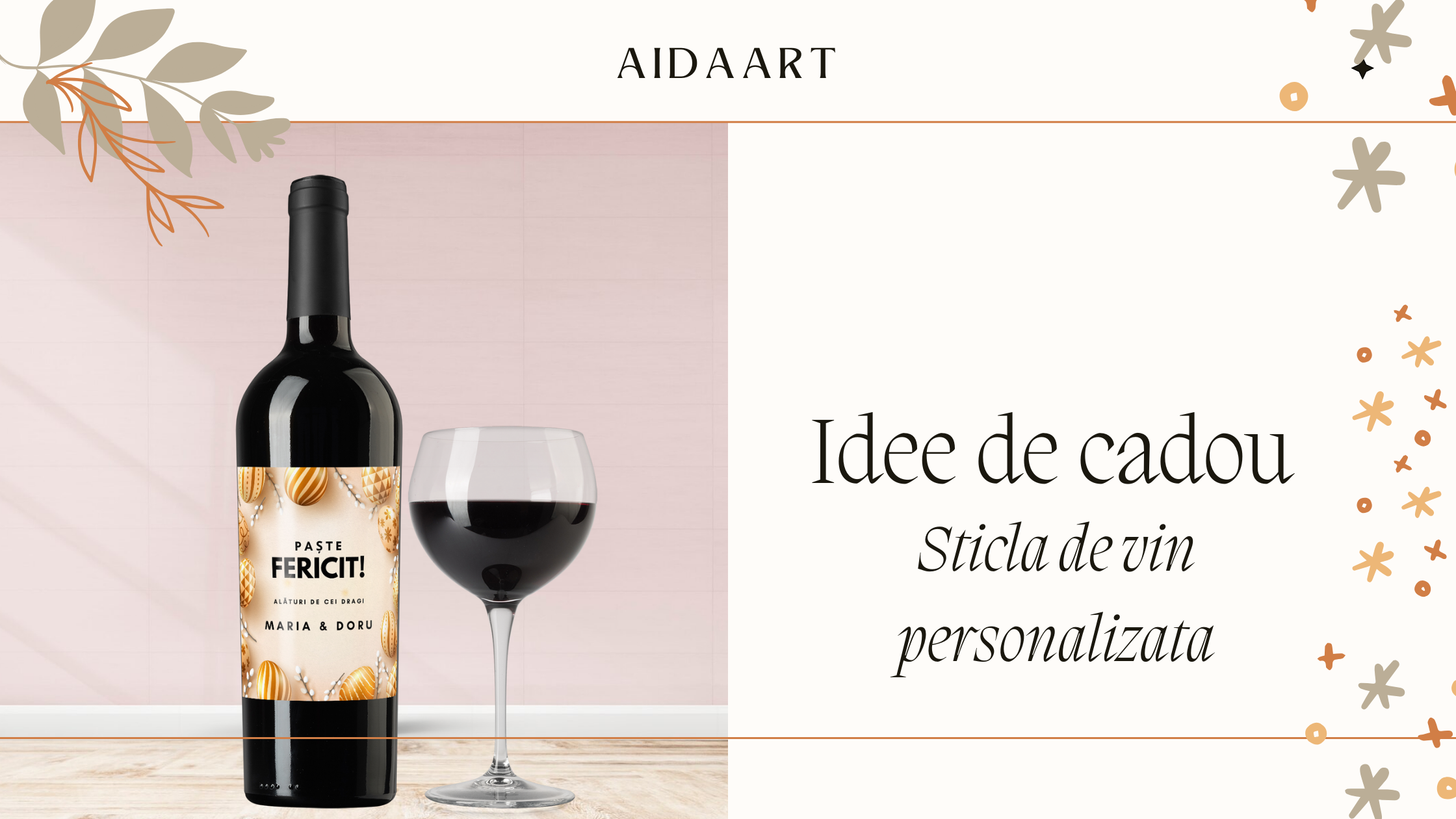 Sticla de vin personalizata AidaArt - Cadoul Perfect Pentru Oricine
