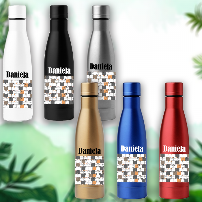 Termos personalizat cu nume si pisici din otel inoxidabil 500 ml [2]