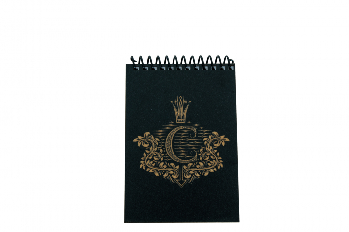 Agenda personalizata din lemn cu initiala, A6 [3]