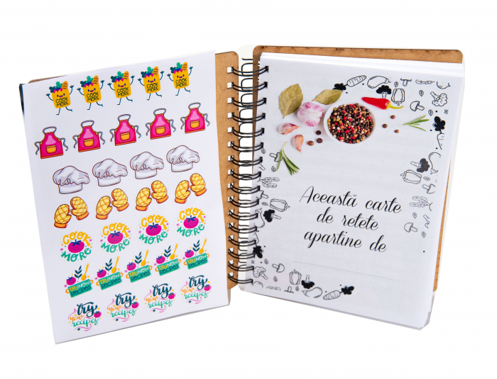Agenda personalizata din lemn pentru retete color [2]