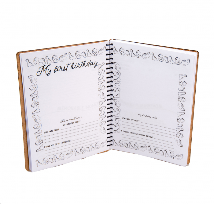 Agenda personalizata din lemn tip planner Jurnalul bebelusului model dinozaur [3]